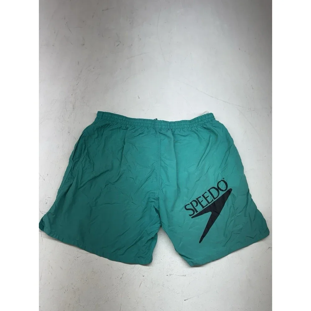 Speedo Sport Systems Green Men’s XL Swimming Trunks Lined Vintage 1990s